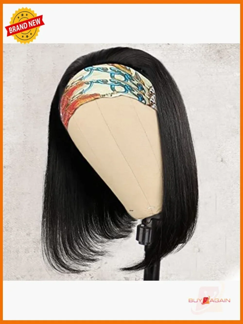Human Hair Bob Headband Wig Straight 12 Inch Glueless Easy Wear